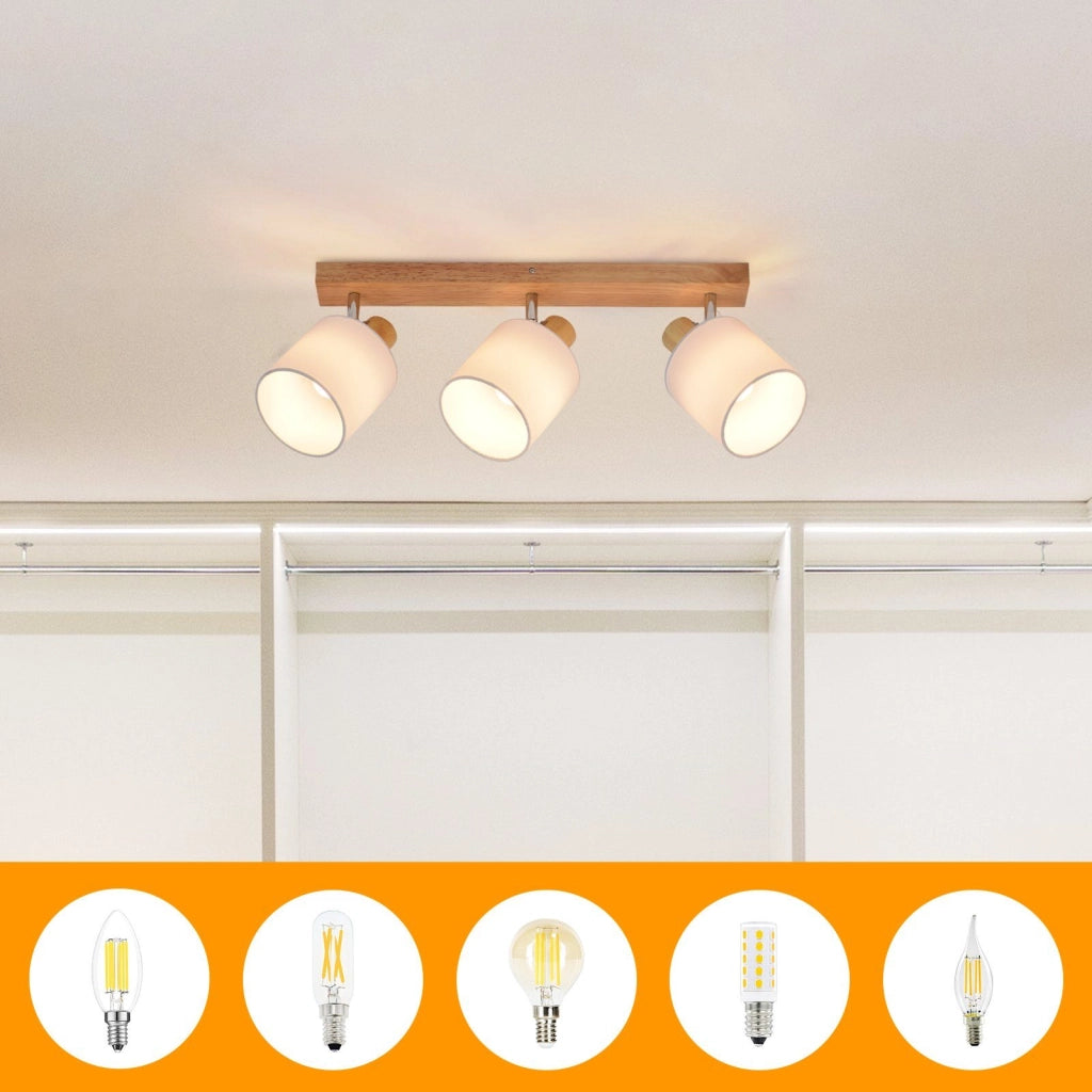 ZMH Faretto da soffitto vintage orientabili 350° E14 per soggiorno
