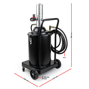 Ingrassatore ad aria compressa professionale 15l per lubrificazione su auto e macchinari