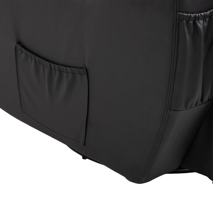 Poltrona Relax Massaggiante 84x92x109 cm in Similpelle Nera