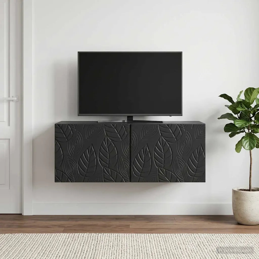 Mobile Porta TV da Muro 98 x 31 cm Nero Legno ingegnerizzato 898896