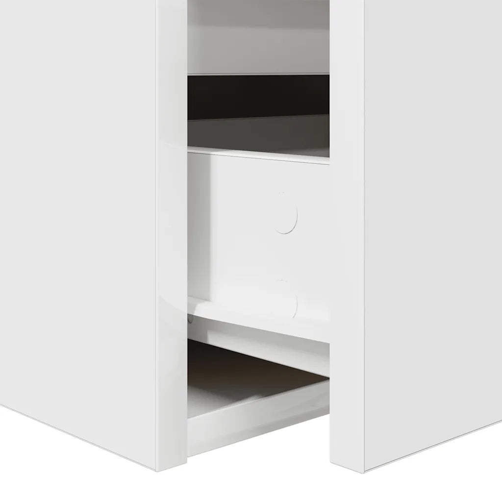 Comodino | Armadio da Notte | Mobiletto da notte a Muro Bianco 38x34x40 cm