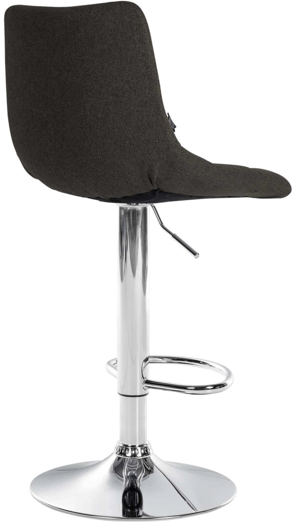 Set di 2 sgabelli da bar Jerry Fabric grigio scuro,cromo