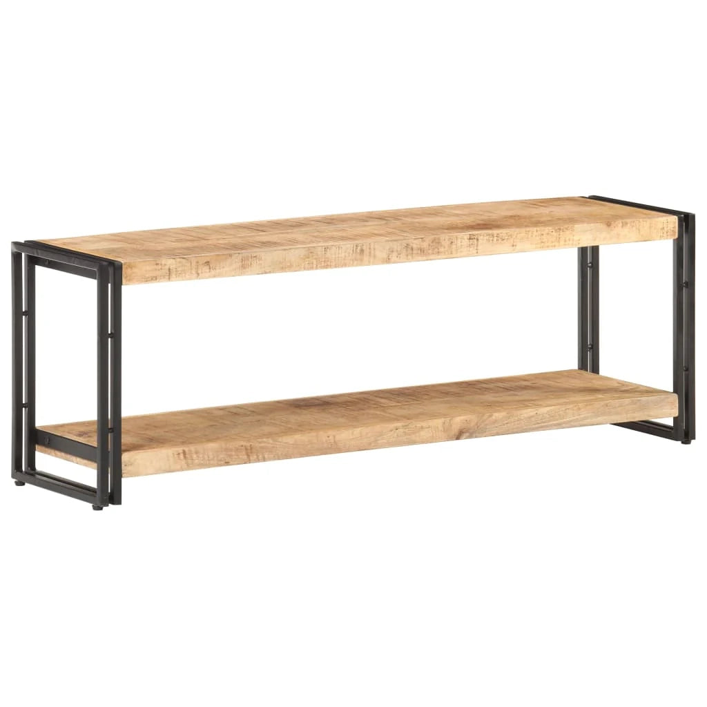 Mobile TV multimediale scaffale TV credenza mobile TV sala da pranzo soggiorno camera da letto 120 x 30 x 40 cm legno di mango marrone grezzo 02_0025816