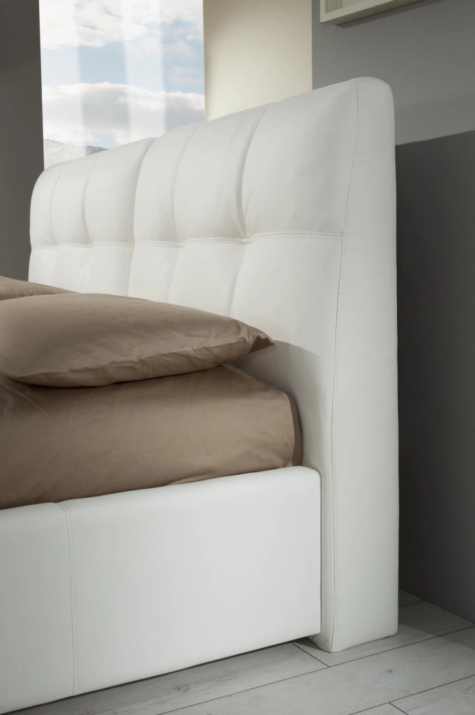Letto matrimoniale bianco 182x220x109 cm