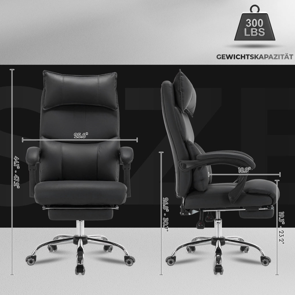 Sedia da ufficio ergonomica in tessuto tecnico nero