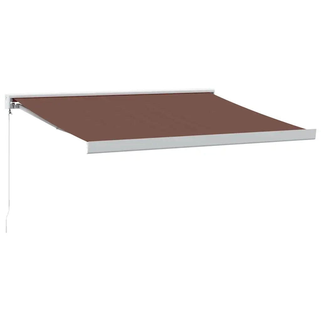 Tenda Sole Retrattile Manuale 350x250 cm Marrone 3215719