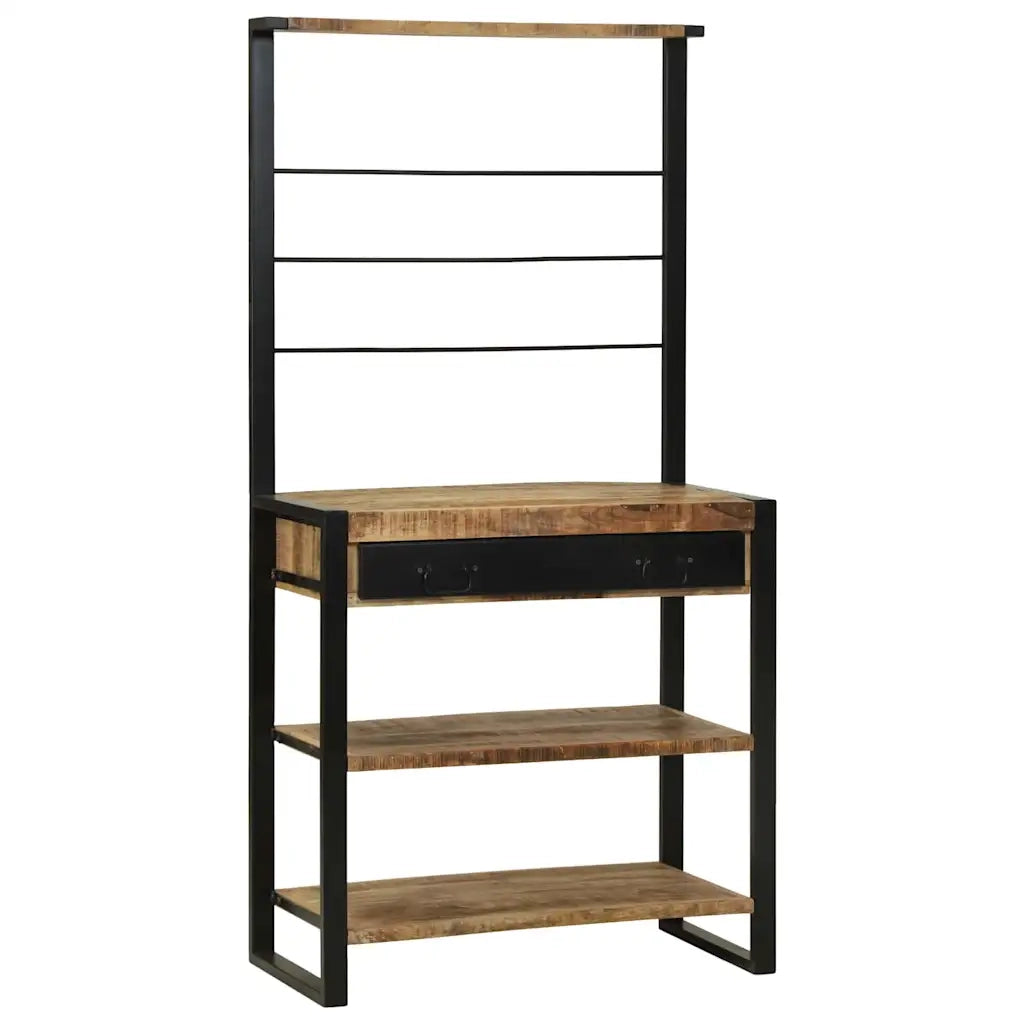 Scaffale da cucina Marrone e Nero 80 x 40 x 160 cm CFW2511019