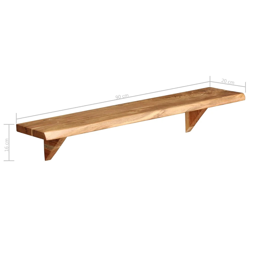 Scaffale di design da parete 2 pezzi 90 cm legno massello 2702231/2
