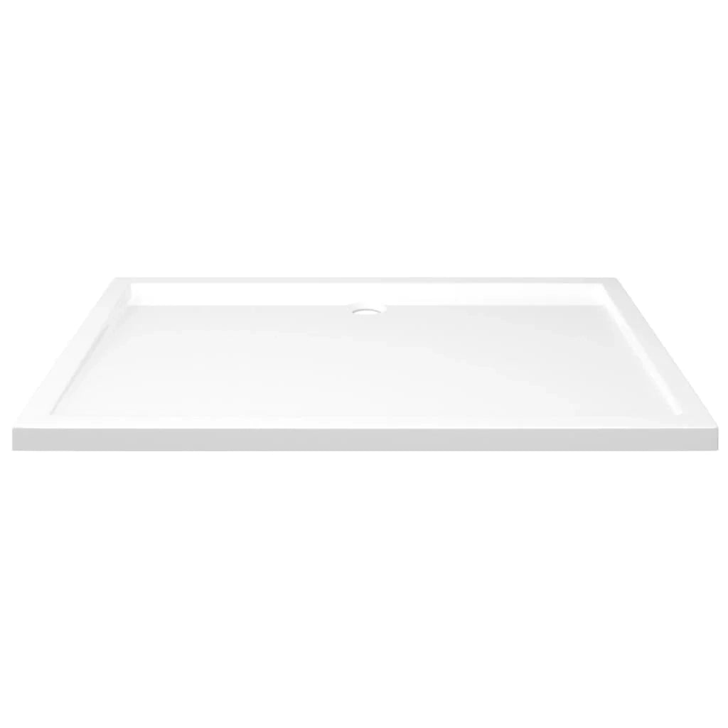 Piatto doccia base doccia piatto doccia bagno WC cabina doccia casa interno rettangolare 80x120 cm ABS bianco 02_0001954