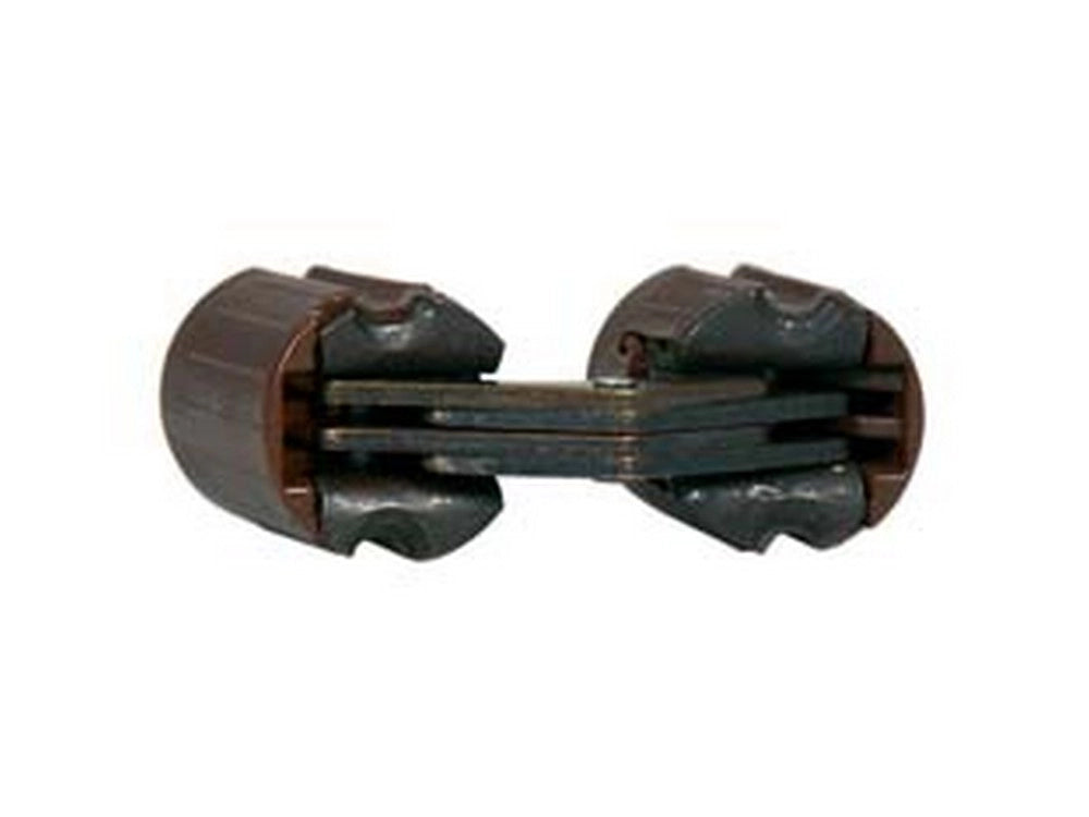 10pz cerniere invisibili cilindriche acciaio bronzato nylon marrone  mm14 cod:ferx.fer209274
