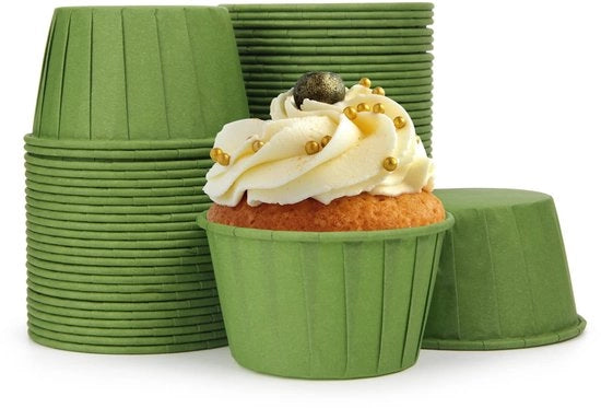 Forme di Cupcake 50 pezzi - Forme di Muffin - Forme per Dolci - Forme per Feste di Compleanno/Baby Shower/Natale - Pulpatura Inerte - Sicura per l'Alimentazione - Tolleranza al Calore fino a 230 °C - Forme per Muffin