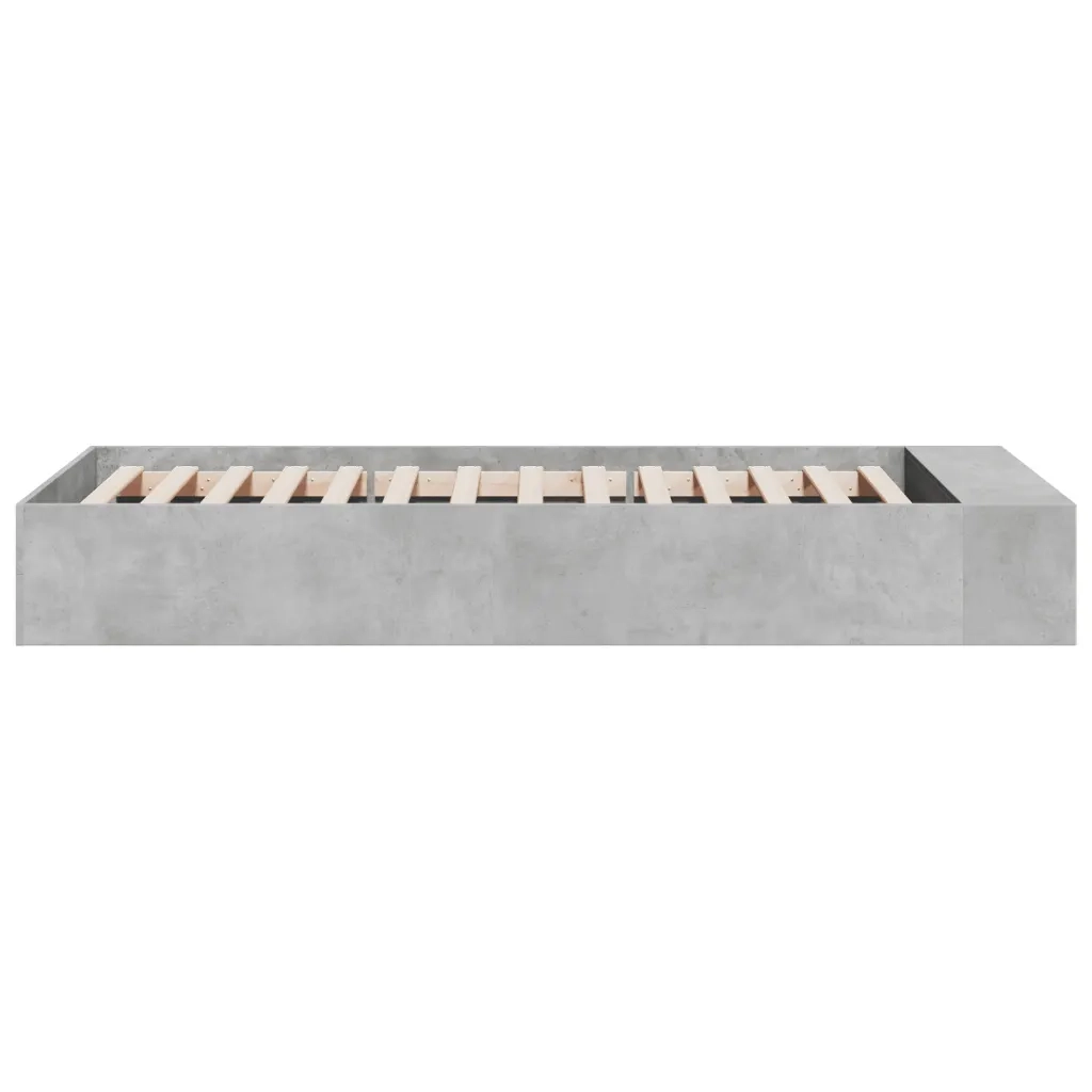 Giroletto-Struttura Letto Grigio Cemento 90x200 cm in Legno Multistrato 270056