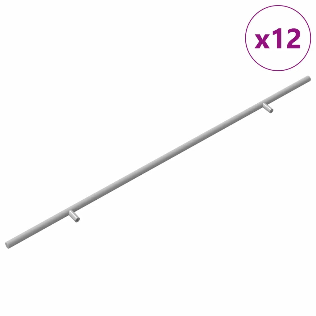 Maniglia per Armadio 12 pz Argento 700mm Acciaio inossidabile CFW3632816