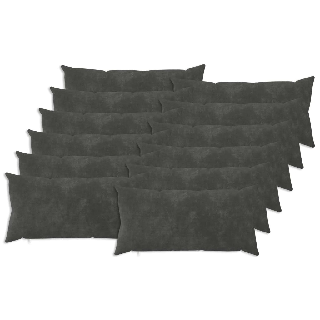 Federa 12 pcs HEERLEN Antracite 40 x 80 cm Fleece in microfibra 909984