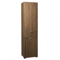 Armadio 2 Ante 1 Cassetto 45x38x174 h cm in Truciolare bilaminato Marrone