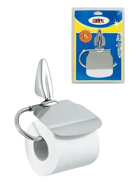 Portarotolo Portacarta Igienica da Parete WC Glaciar Cromato Artex