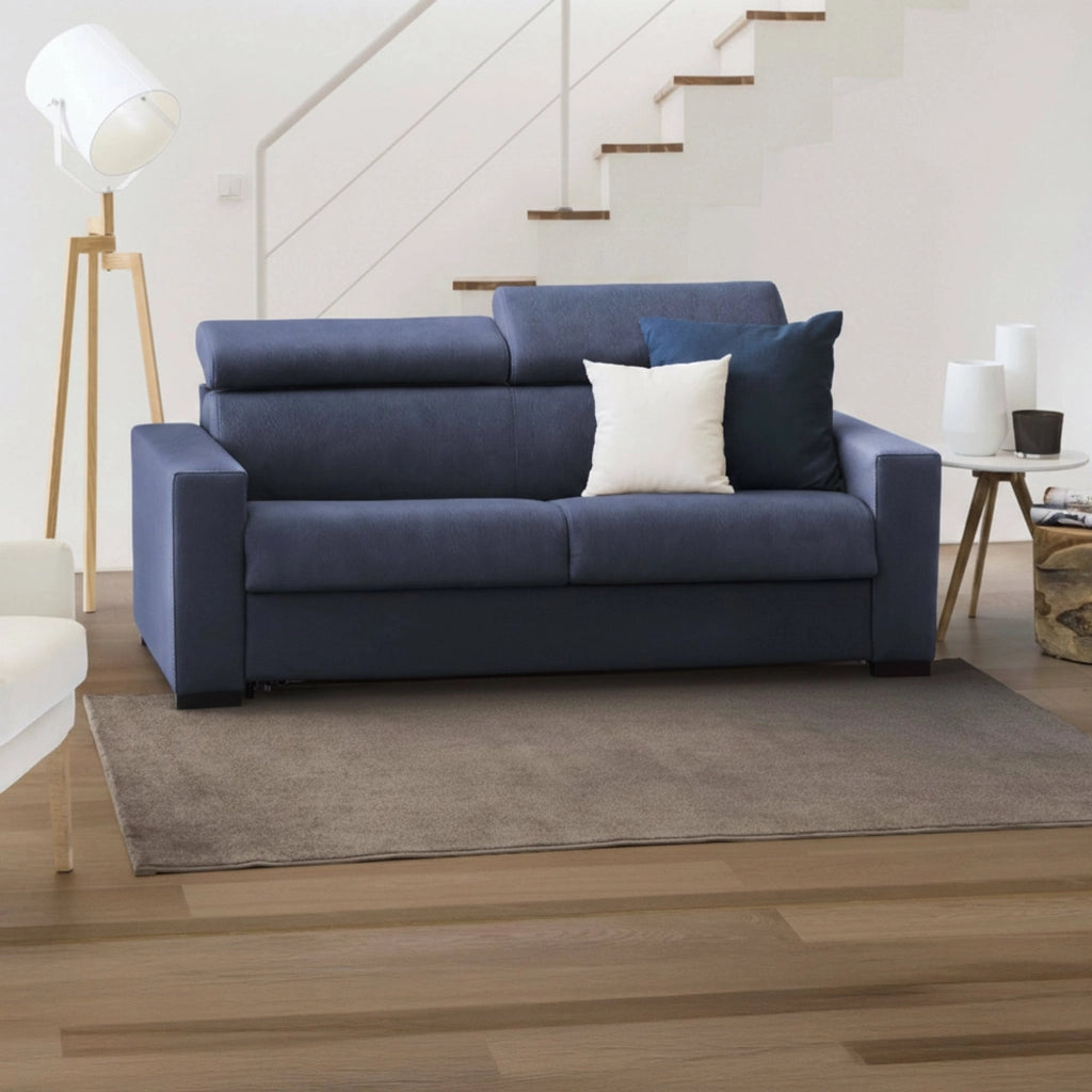 Annalara, Divano Letto 2 Posti Sfoderabile Made in Italy, 180x95 cm blu