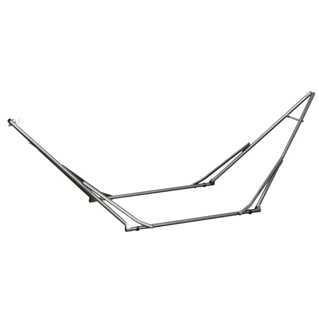 Supporto per amaca pieghevole 2 in 1 con funzione stendibiancheria, struttura in acciaio nero, portata 120 kg