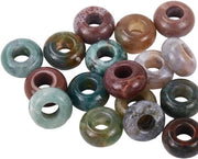Pietre naturali a goccia - Grandi fori - Creare gioielli - Lavorazione a mano - 20 pezzi 12mm - Multicolor