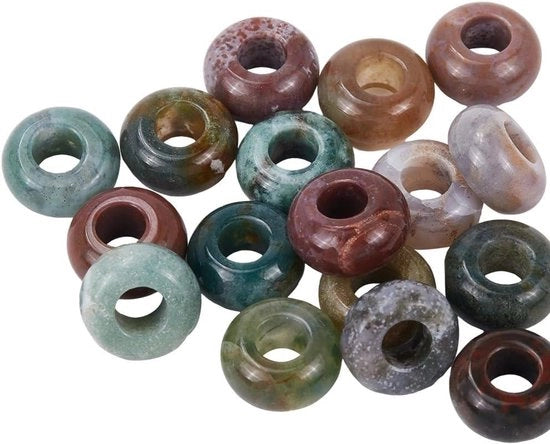 Pietre naturali a goccia - Grandi fori - Creare gioielli - Lavorazione a mano - 20 pezzi 12mm - Multicolor