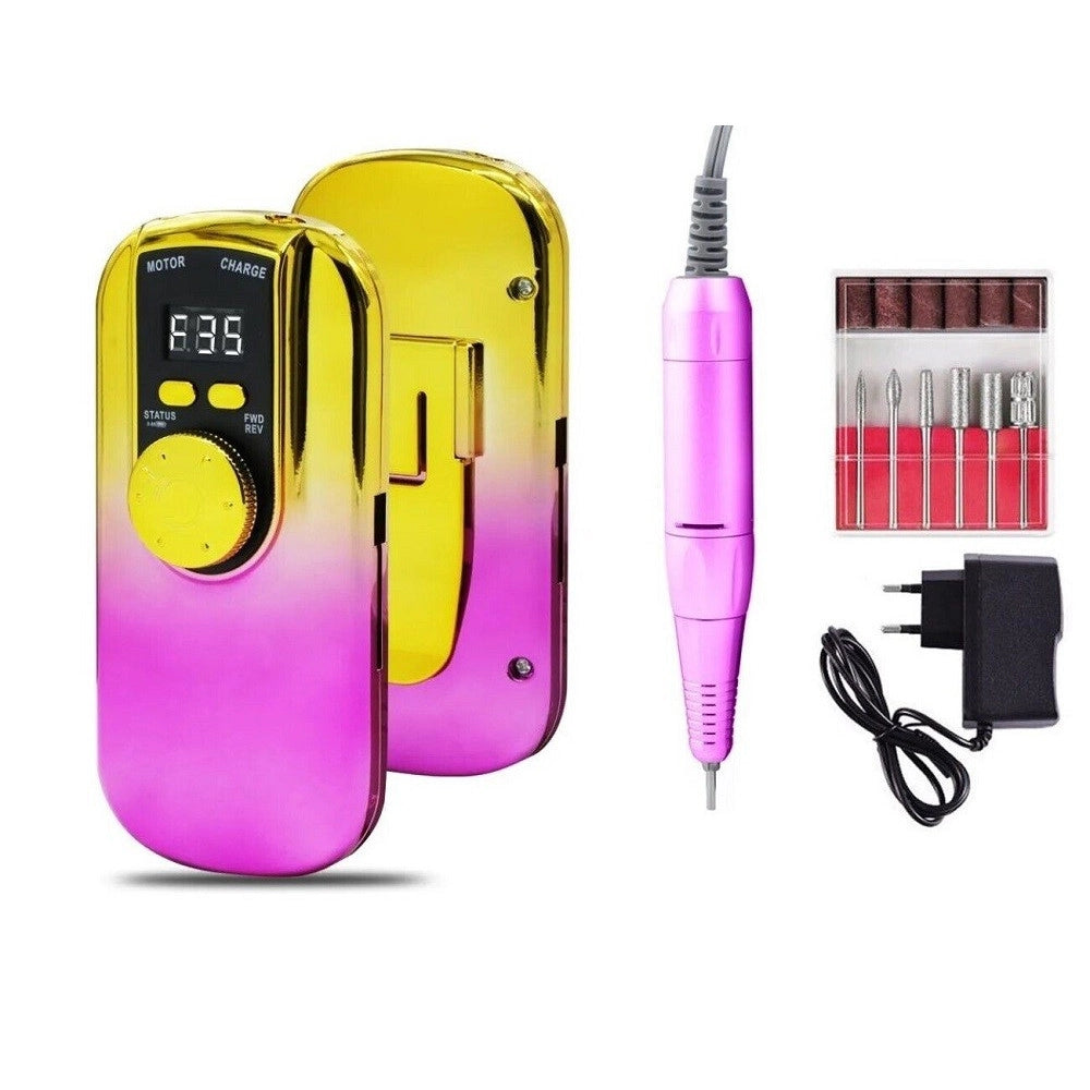 Trade Shop - Fresa Unghie Portatile 35000giri Ricaricabile Manicure Pedicure Nail 58w Tx-8489 -