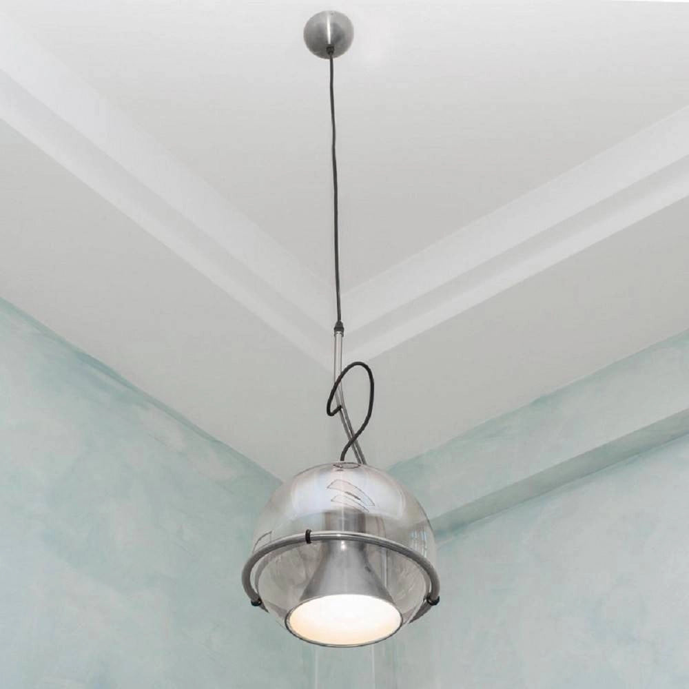 Trade Shop - Lampadario Sfera Vetro Pendente Globo E27 Lampada Orientabile Sospensione Lp-87 -