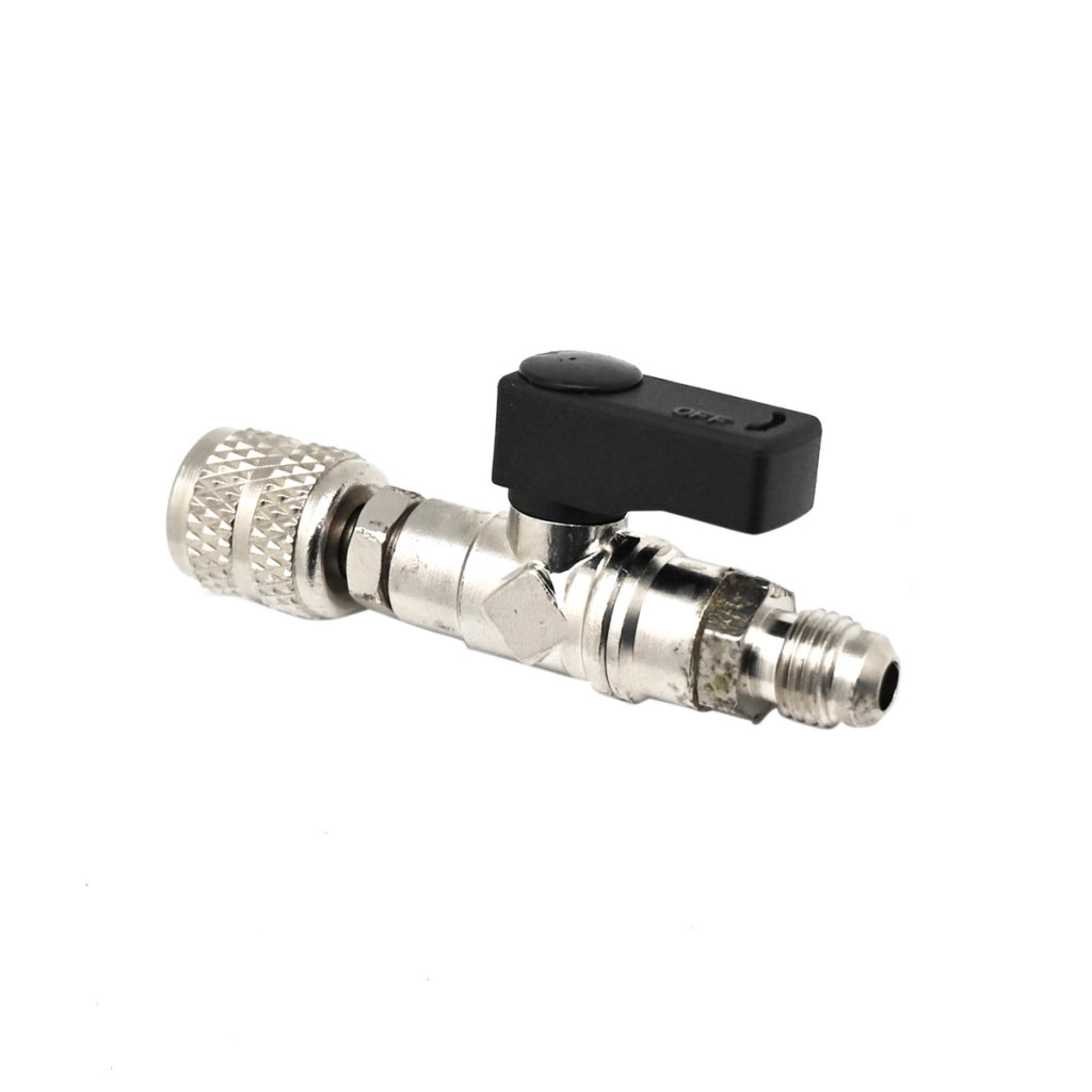 RUBINETTO PER BOMBOLETTA REFRIGERANTE CON DEPRESSORE- F gir. 5/16 SAE - M 1/4SAE- MARIE- pezzi 1