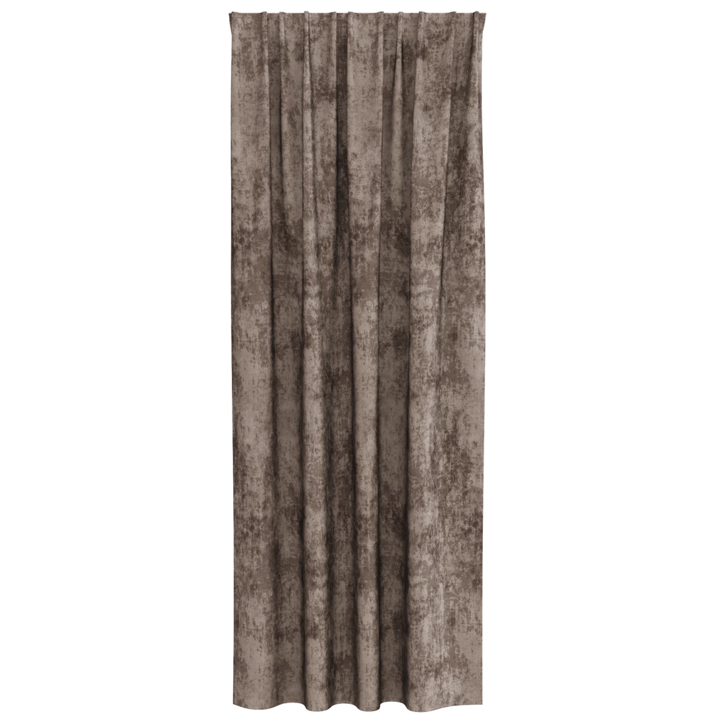 Tende in velluto 2 pz con occhielli cappuccino 245x140 cm