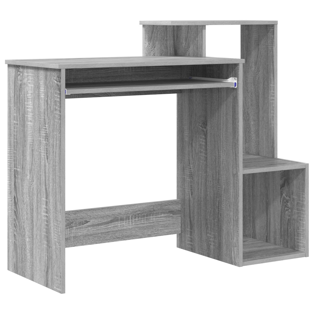 Scrivania Grigia per Computer Grigia Sonoma Legno Ingegnerizzato