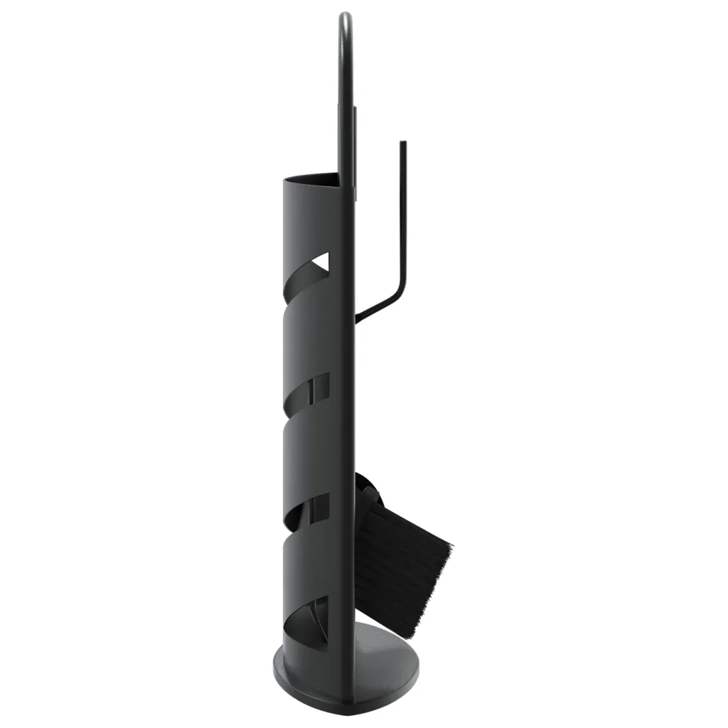 Set Attrezzi per Caminetto 5 pz 23x15x66 cm in Acciaio 156373