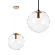 Lampada Da Soffitto Pensile Di Vetro Lassi Rose Gold 25 Cm