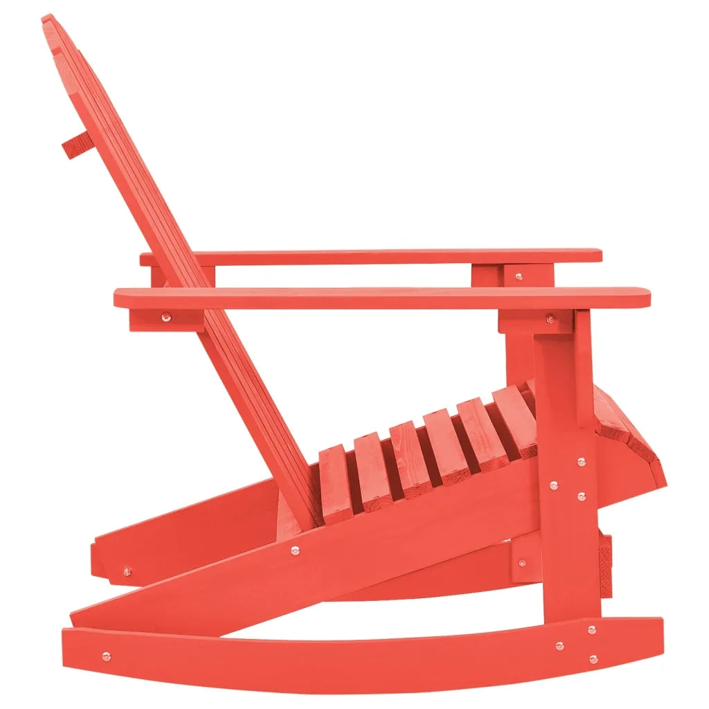 Sedia da Giardino Adirondack a Dondolo Massello di Abete Rosso cod mxl 23388