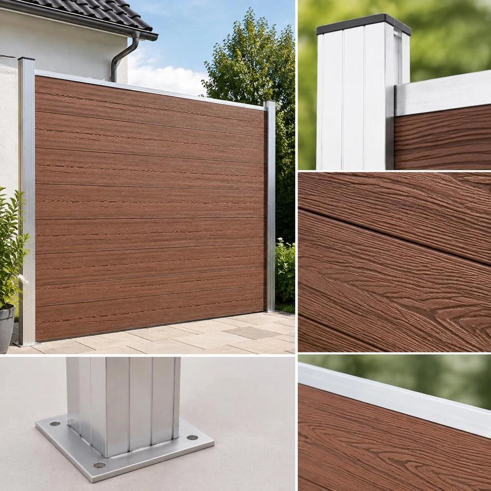 Fence Element WPC 180x146 Cm Brown