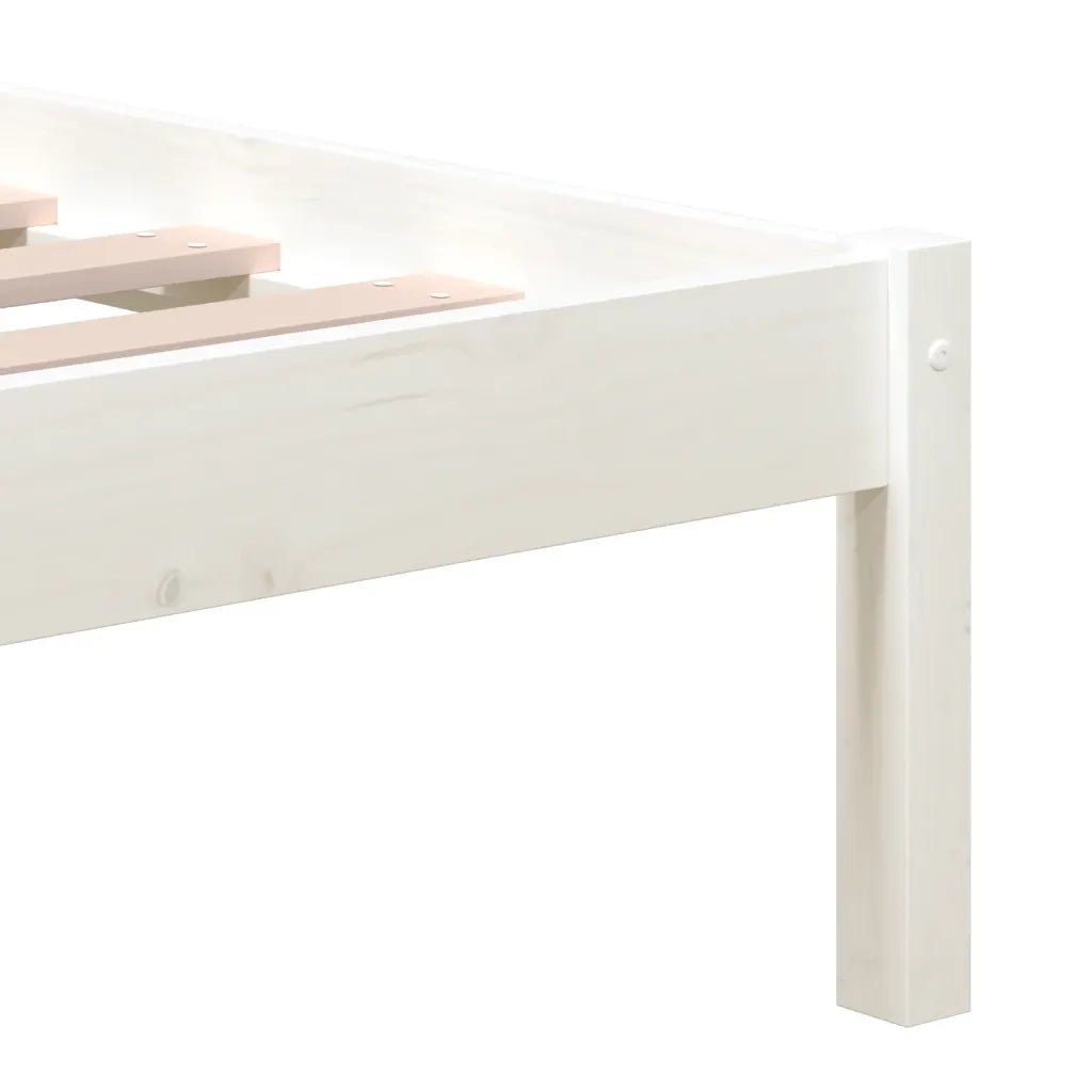 Giroletto Bianco in Legno Massello di Pino 160x200 cm