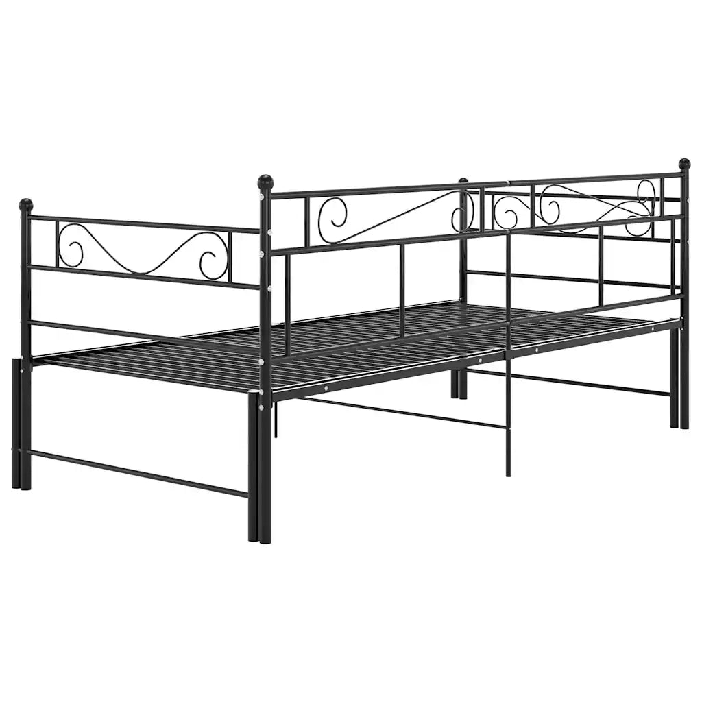 Telaio Divano letto | Sof¨¤ letto | Letto singolo Estraibile Nero in Metallo 90x200 cm