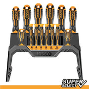 Set 14 cacciaviti croce-taglio-torx ingco