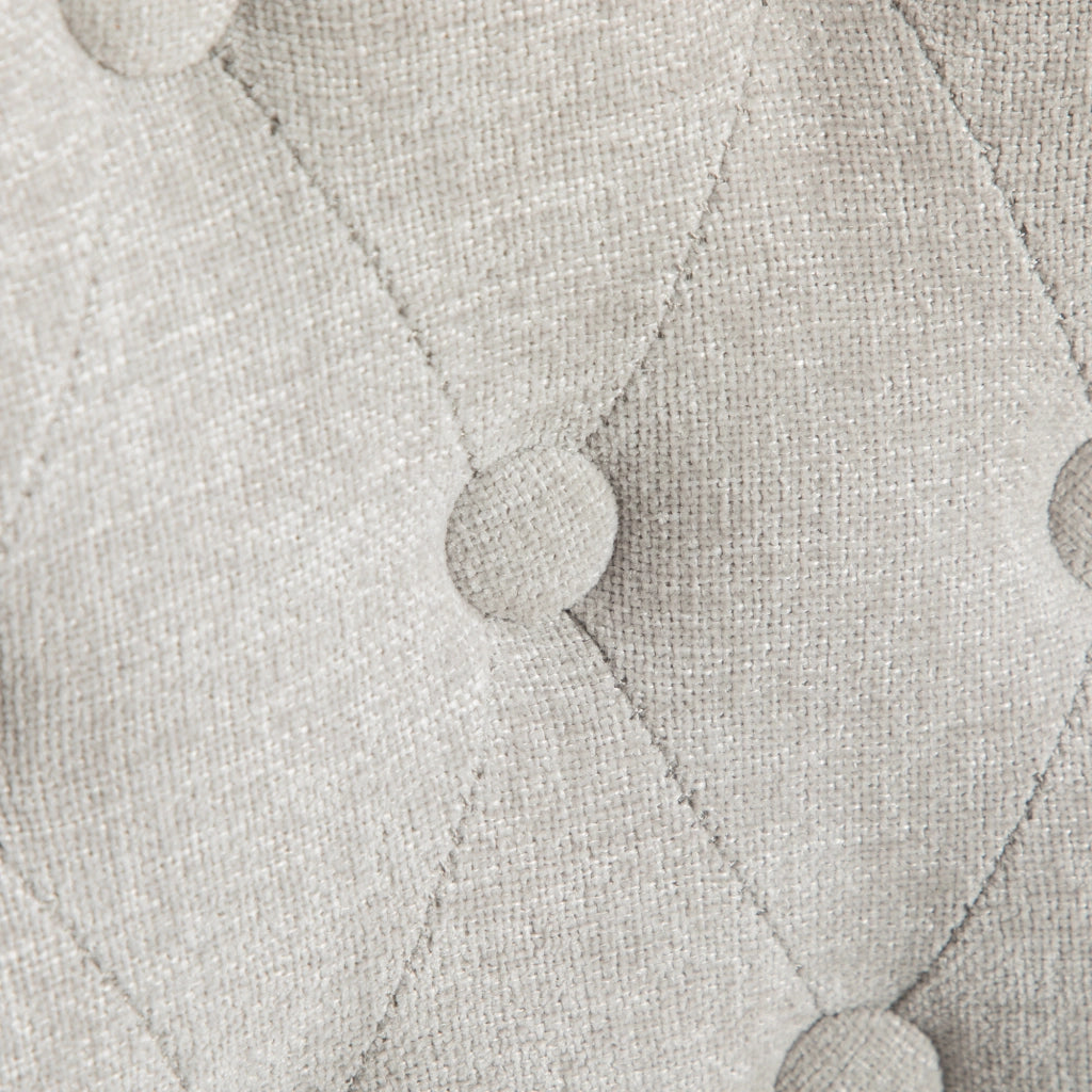 Set di 2 sedie da pranzo, gambe in legno massello, sedute imbottite, tessuto chenille, grigio