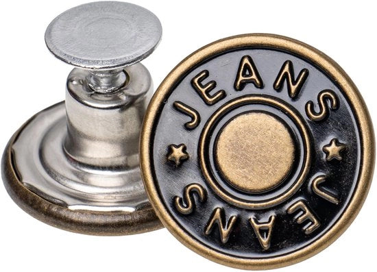 Broekknopen sostitutive per cucitura, Ø 20 mm, jeansknopen in metallo, 20 pezzi, colore bronzo, jeansknopen con viti a molla, metallo broekknopen per allargare i pantaloni
