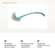 Spazzola per il water - Design multifunzionale con lunga impugnatura - Disegno curvo profondo - Ambiente igienico - Progettazione minimalista - Stile elegante - Pulitore del water