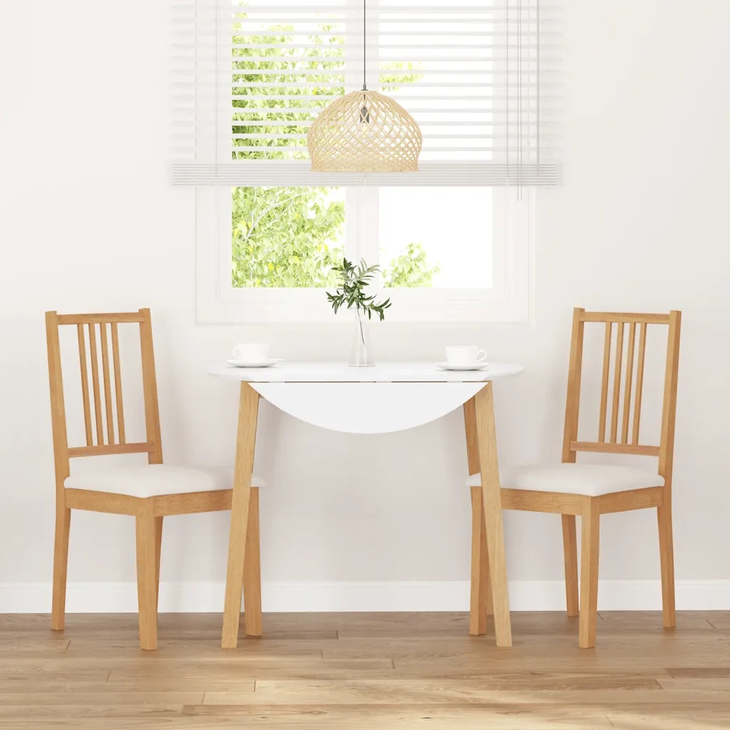 Sedie da Pranzo con Cuscini 2 pz Naturale Legno Massello Hevea 4102397