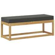 Panchina da esterno | Panchina da Giardino | Panca da Giardino con cuscino Bianco 115 x 43 x 45 cm