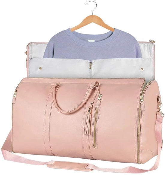 Borsa da viaggio pieghevole - Borsa per capi d'abbigliamento - Rosa - Borse da viaggio - Multifunzionale - Conserva capi d'abbigliamento senza crepe
