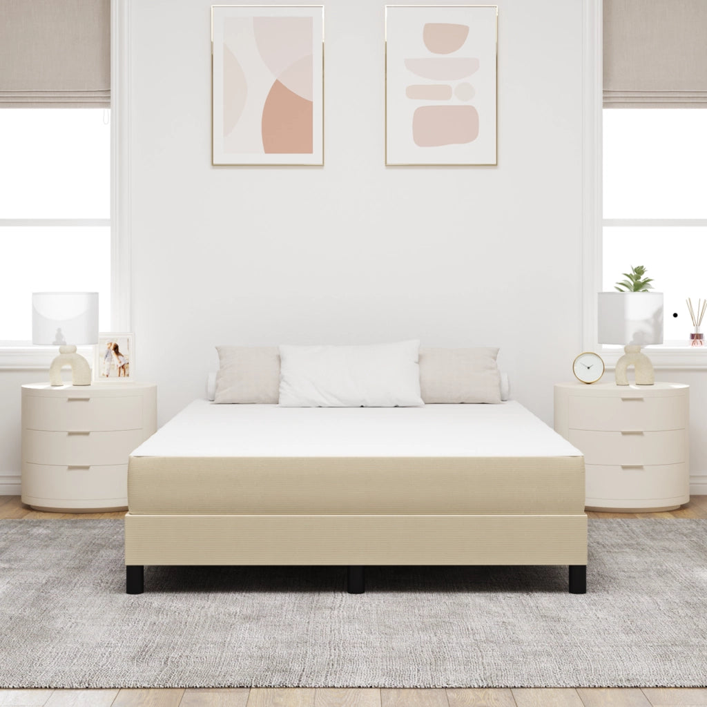 Materasso a Molle Pocket  Verde Chiaro Grigio Medio 160x200x20 cm Tessuto