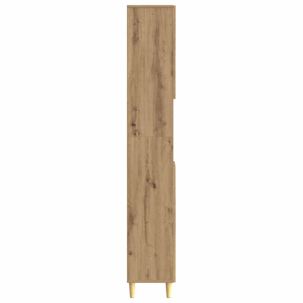 Armadio da Bagno con Ripiano Aperto ARNHEM Rovere Artigianale 896604