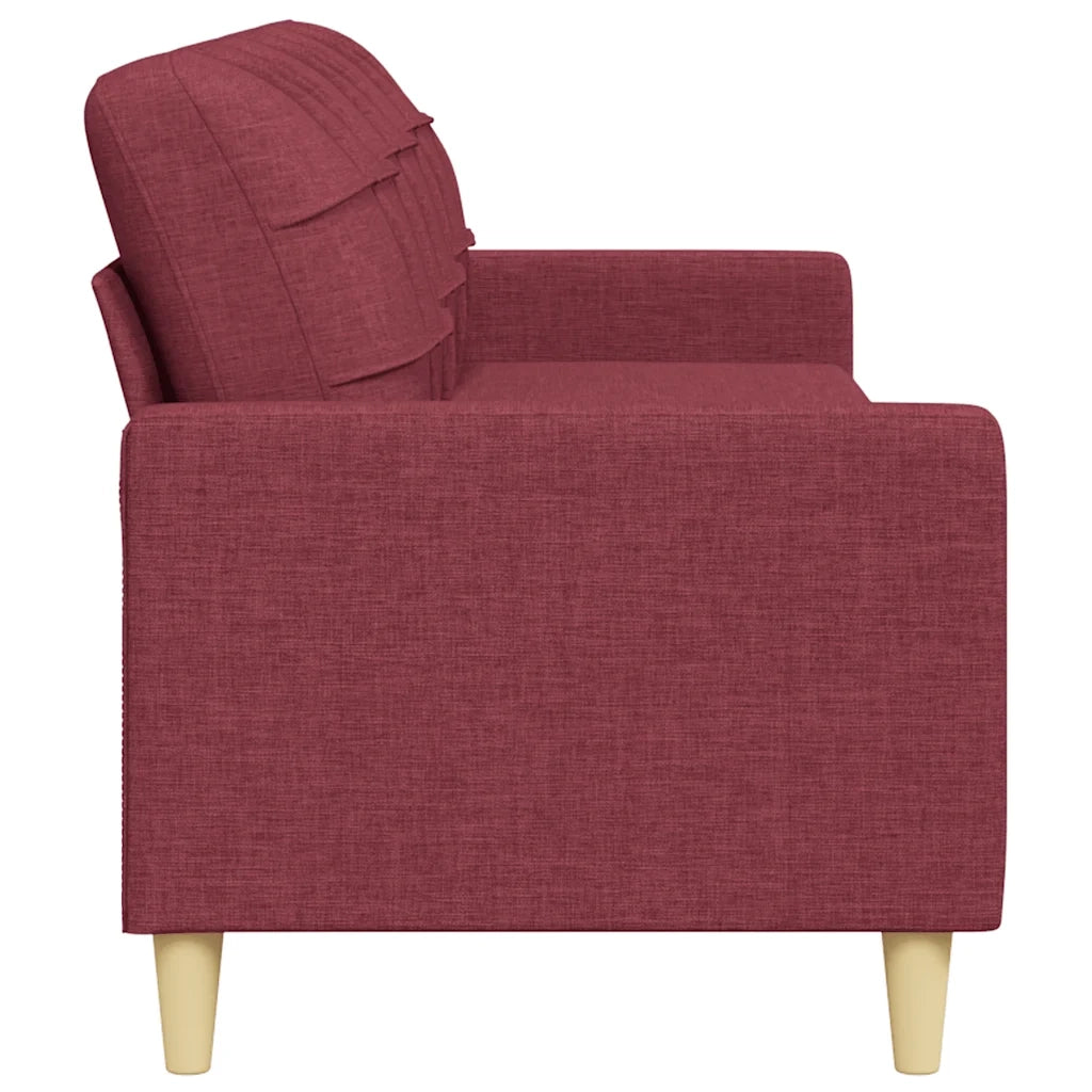 Divano a 3 Posti-Sofa 3 Posti Rosso Vino 210 cm in Tessuto
