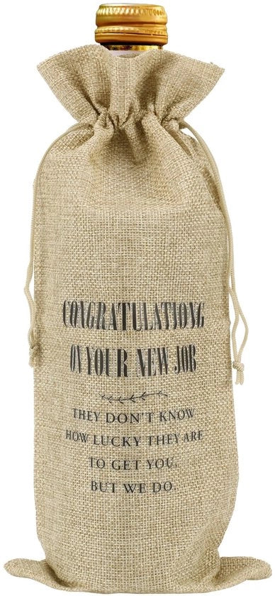 Sacche per bottiglie di vino in carta da pacchiere - Tasche regalo in tessuto riutilizzabile - Cadeau con cordino di chiusura