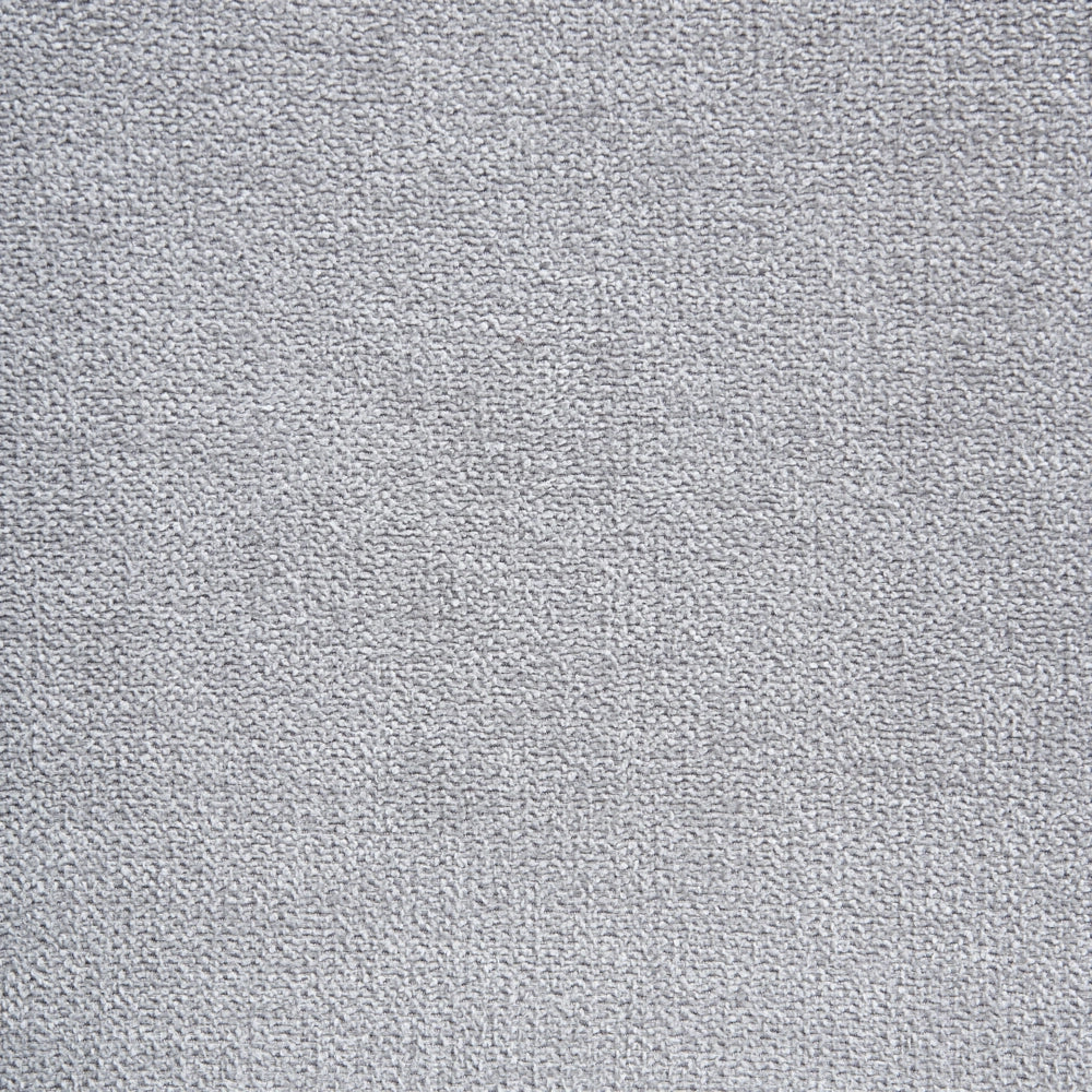 Set di 4 sedie da pranzo Grigio Poliestere Tappezzato Ferro Gambe Nere Sala da pranzo senza braccioli