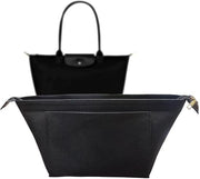 Inserto per borsa UMLIPOT M, imbottitura soffice, misura perfetta, adatto per borsa Longchamp Tote con manico lungo per Longchamp M, con cerniera e borse multifunzionali (M/nero)
