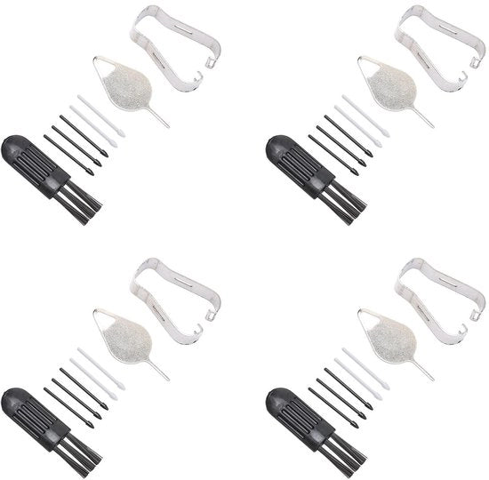Stilo per Penna con 20 Viti di Sostituzione - 4 Clip per Penna - 4 Pennarelli per Rimozione - 4 Setole per Pulizia - Materiale ABS Duraturo
