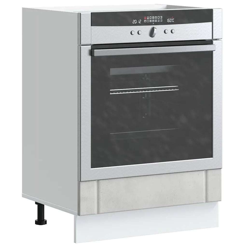 Armadio Forno Lucca Grigio Cemento in Legno Multistrato